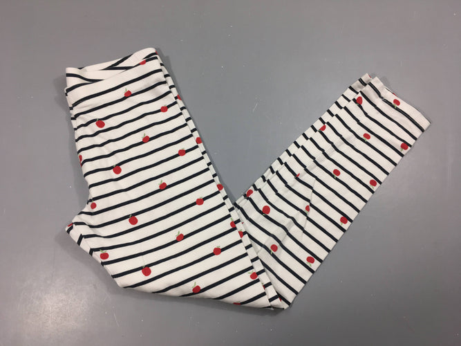 Legging blanc pommes, moins cher chez Petit Kiwi