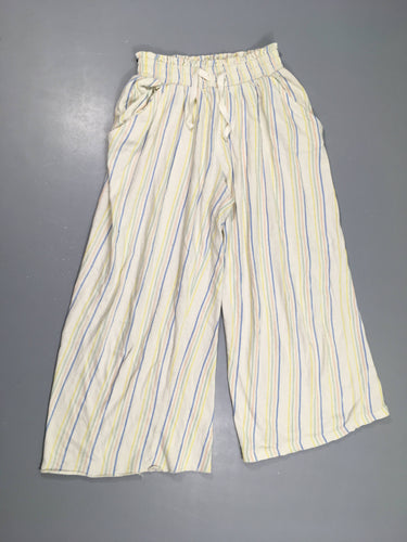 Pantalon fluide clair ligné rose-bleu, moins cher chez Petit Kiwi