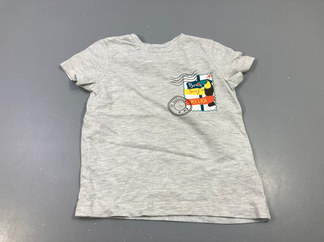T-shirt m.c gris clair , on holiday, moins cher chez Petit Kiwi
