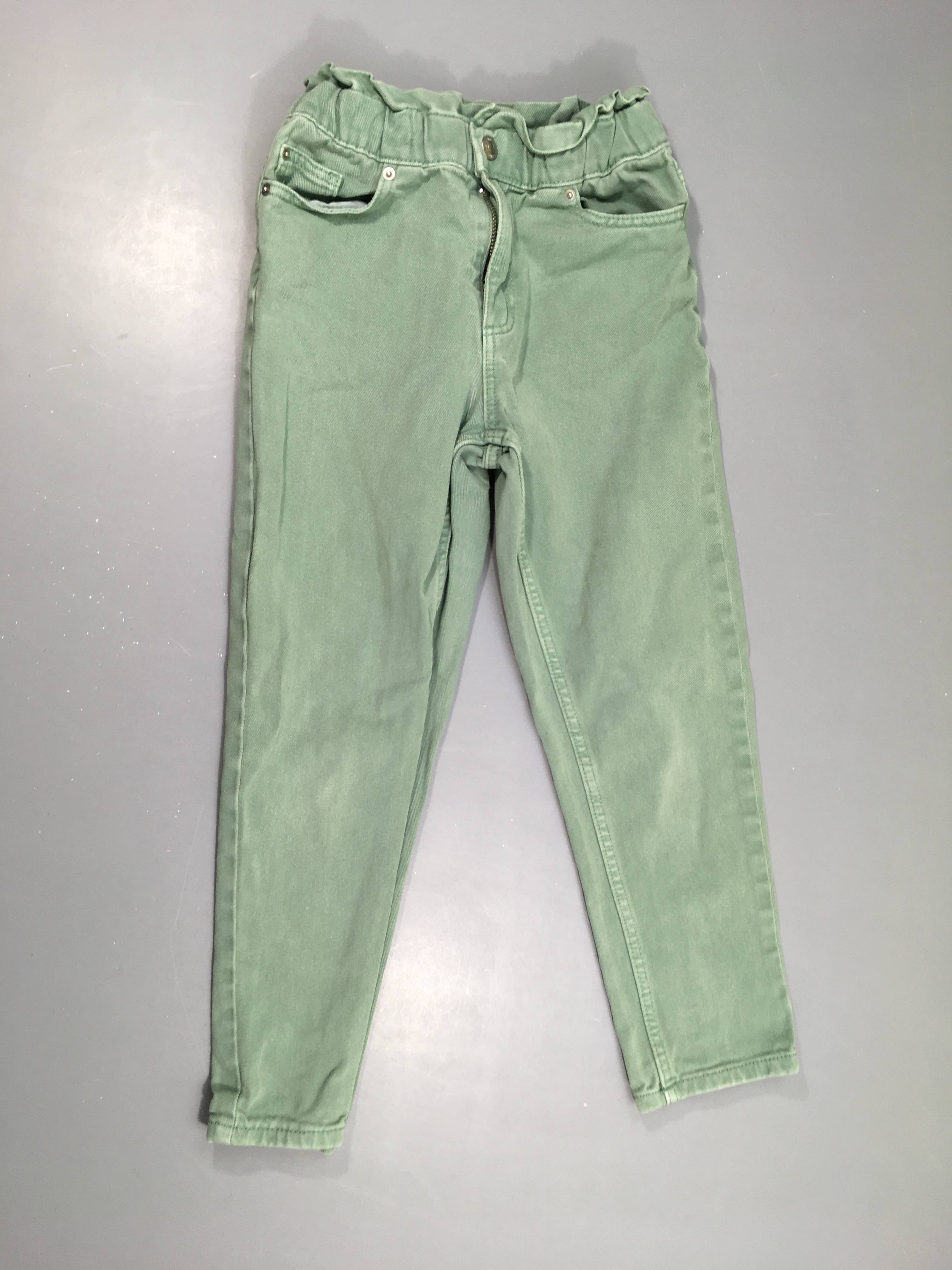 Pantalon menthe taille élastique