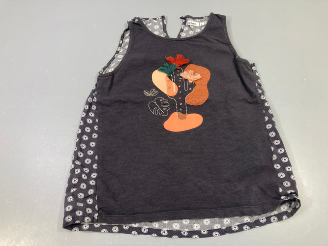 T-shirt s.m noir cactus brodé, moins cher chez Petit Kiwi