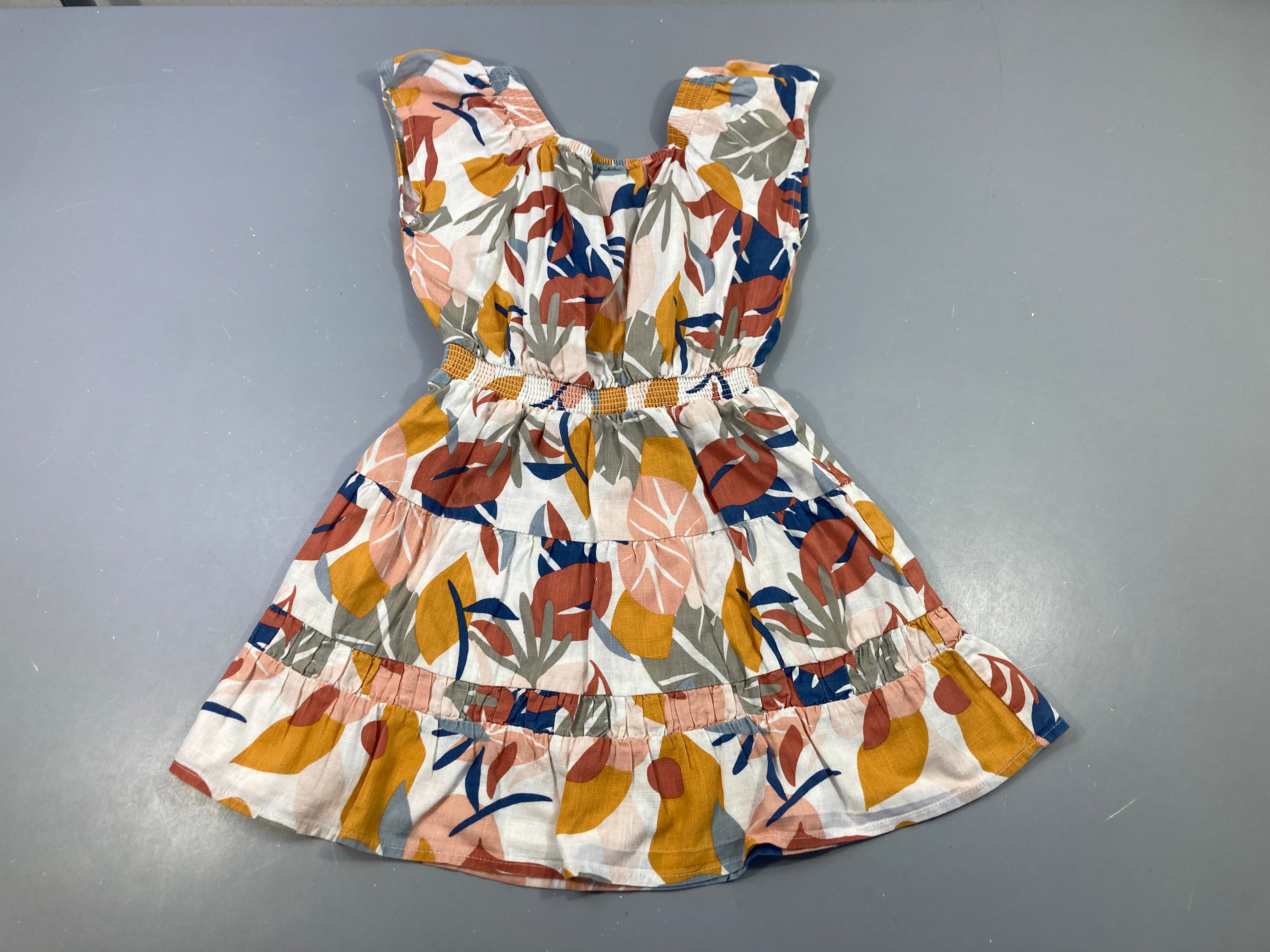 Robe s.m imprimé végétal tons terre