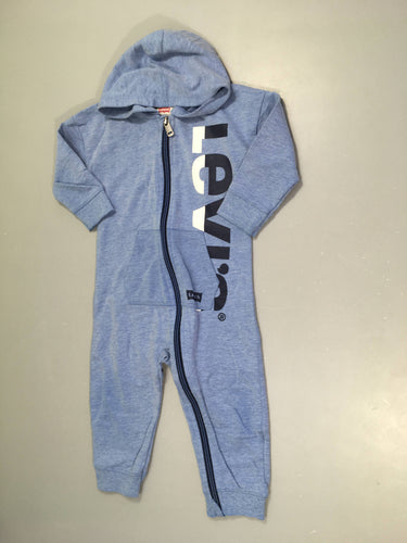 Combinaison bleu chiné Levi's, moins cher chez Petit Kiwi