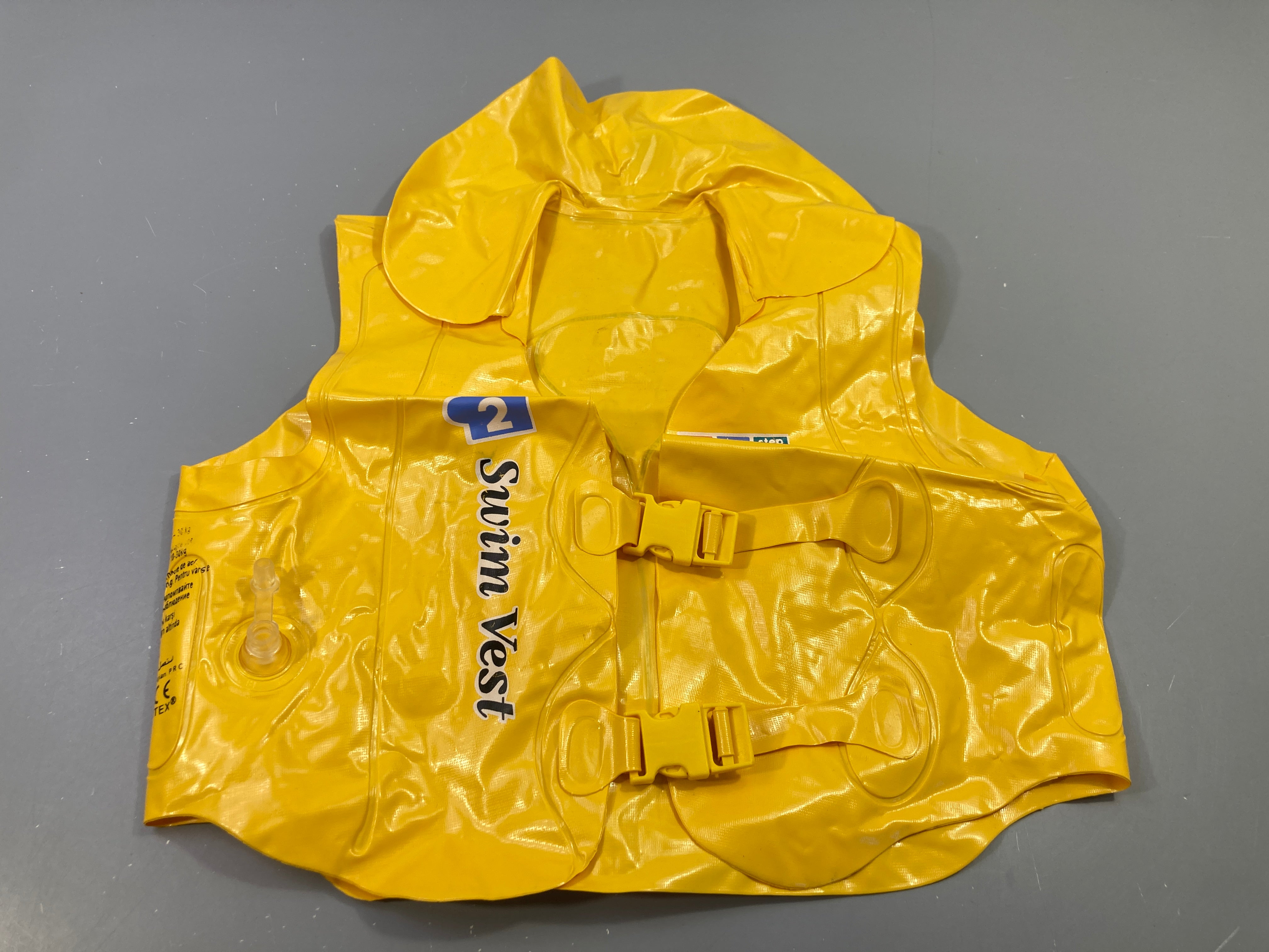 Gilet de natation jaune step 2, LINTEX , 18-30 kg, 3-6a
