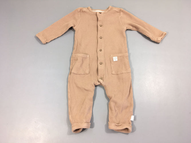 Combinaison gauffré beige, moins cher chez Petit Kiwi