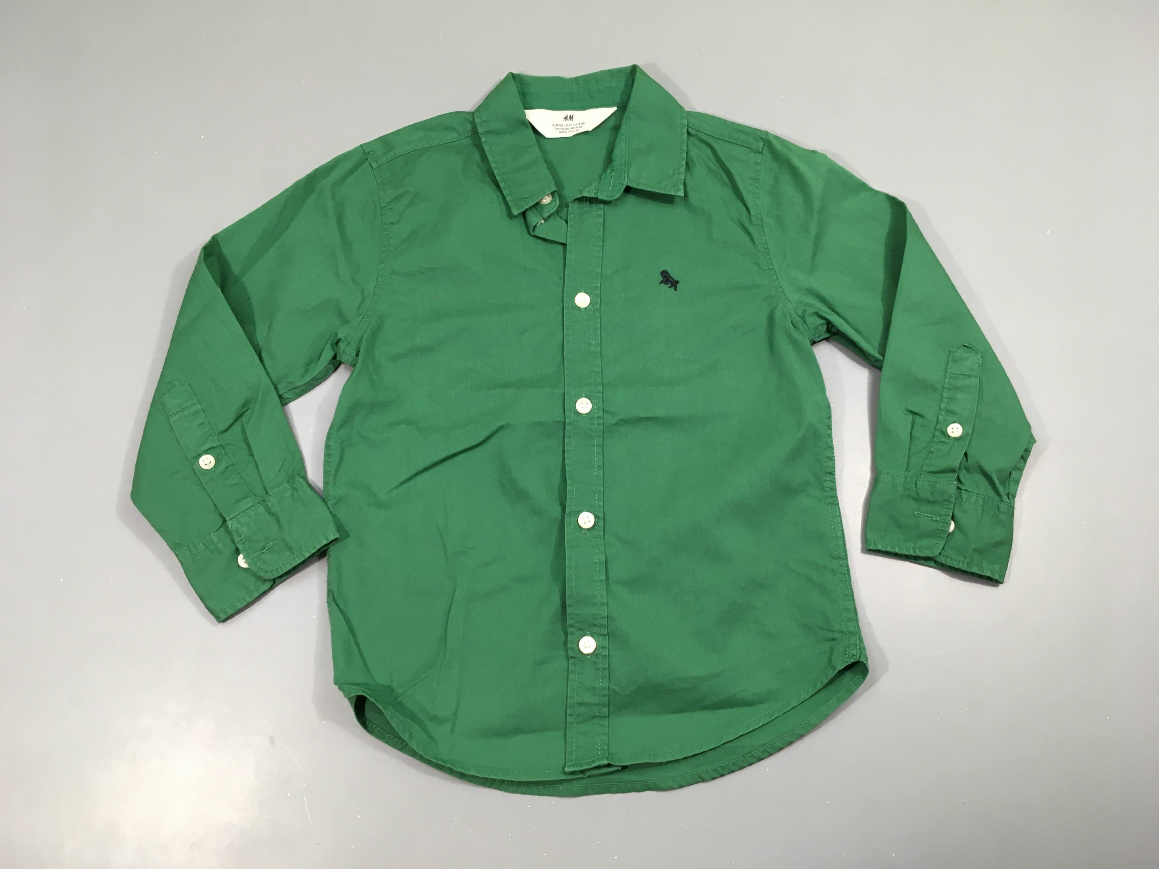 Chemise m.l verte bufle