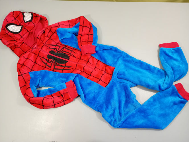 Surpyjama velours bleu et rouge Spider-man, moins cher chez Petit Kiwi