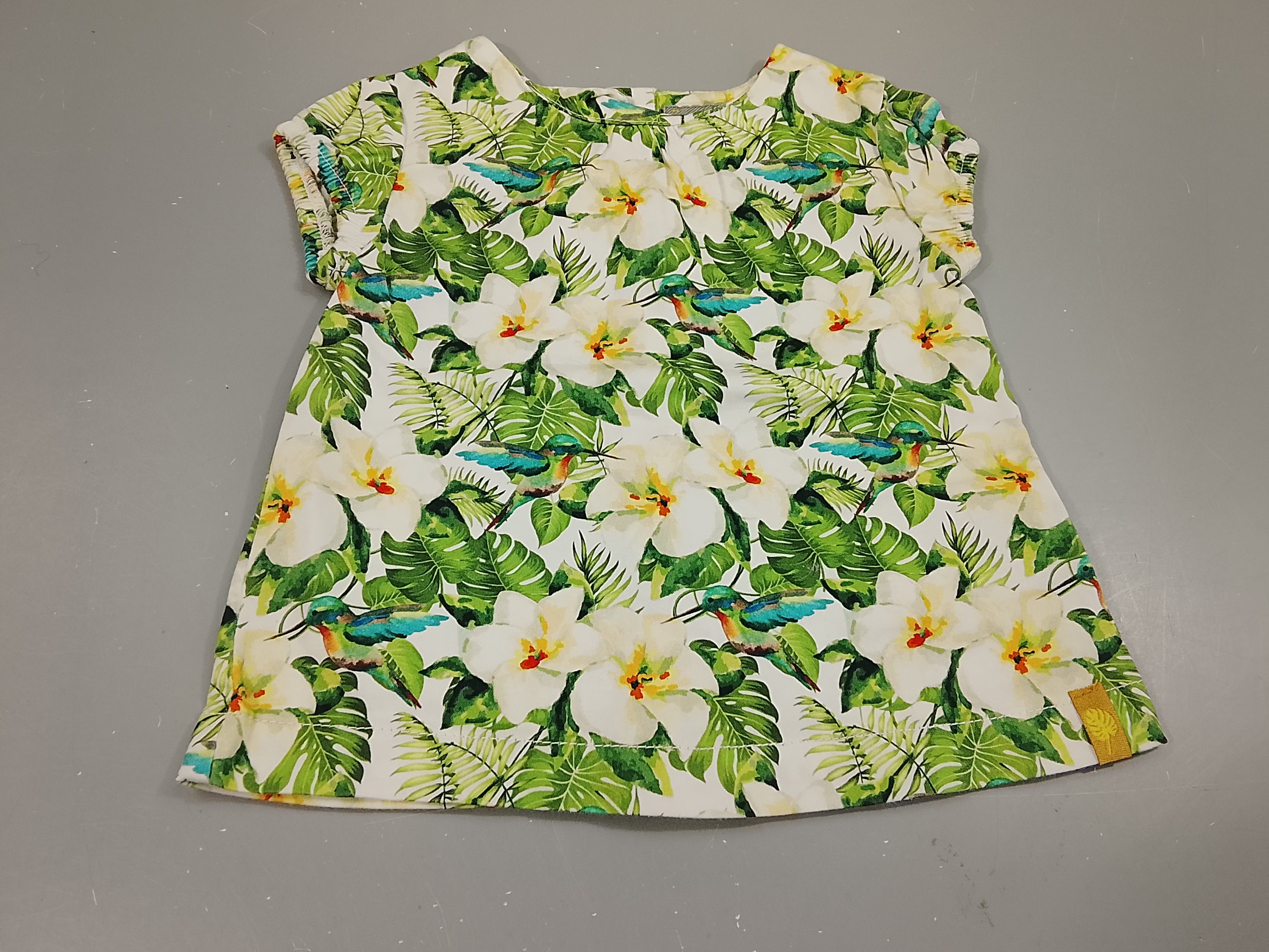 T-shirt m.c élastiques motifs tropical