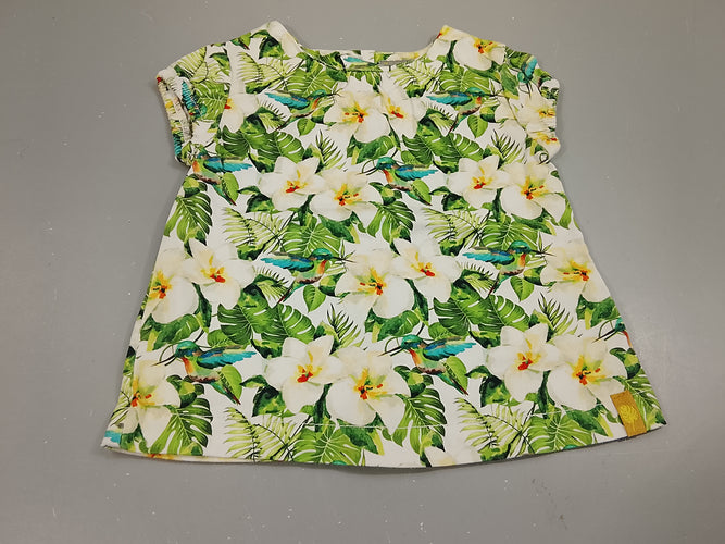 T-shirt m.c élastiques motifs tropical, moins cher chez Petit Kiwi