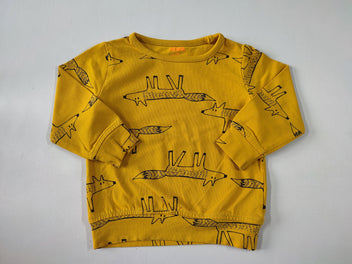 T-shirt m.l jaune moutarde renards