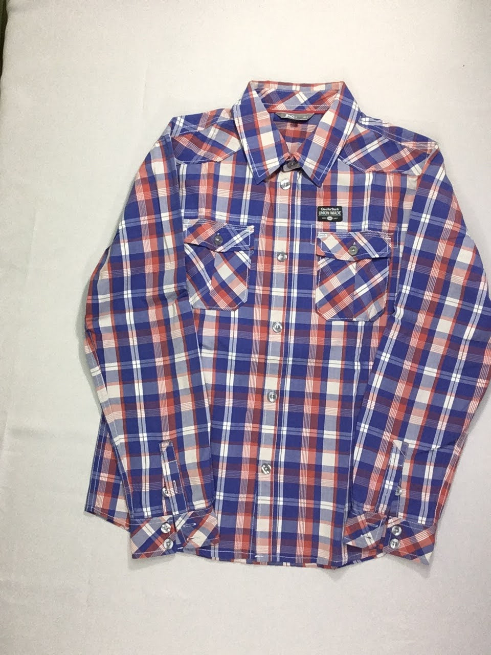 Chemise m.l carreaux bleu/rouge/écru