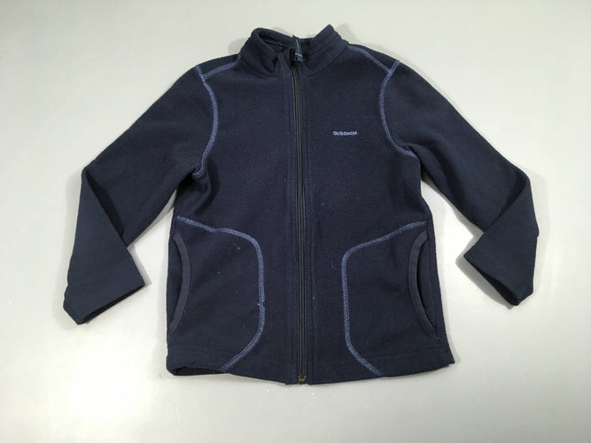 Polar zippé bleu foncé, moins cher chez Petit Kiwi