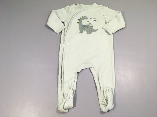 Pyjama jersey menthe Dinos, moins cher chez Petit Kiwi