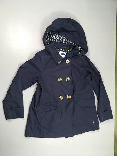 Veste légère à capuche amovible bleu foncé, moins cher chez Petit Kiwi