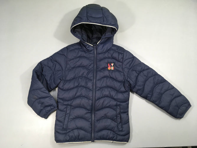 Doudoune light bleu foncé LOVE, moins cher chez Petit Kiwi