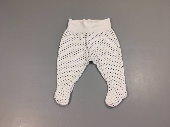 Pantalon jersey à pieds blanc étoles bleues, moins cher chez Petit Kiwi