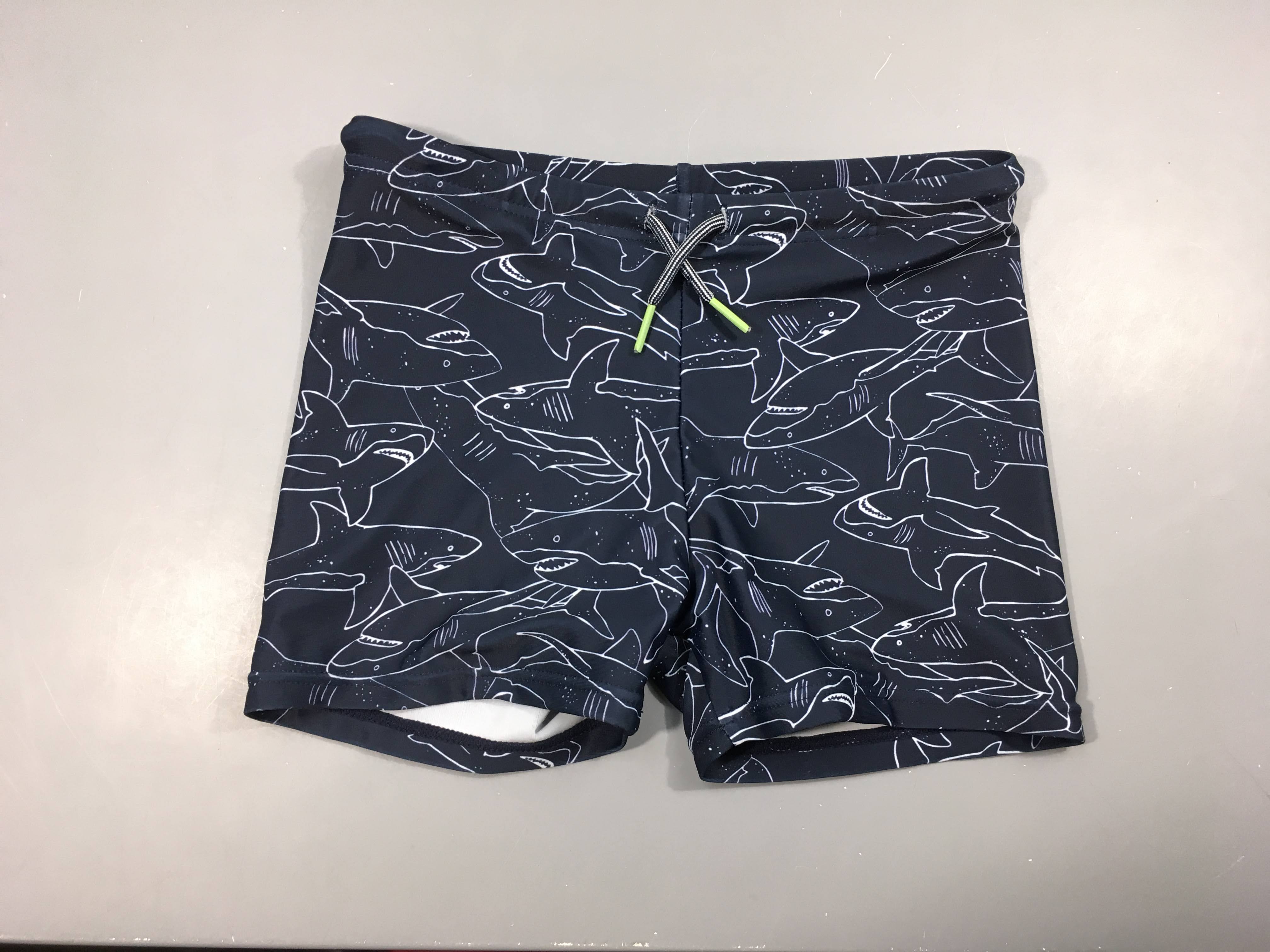 Maillot boxer bleu foncé requins