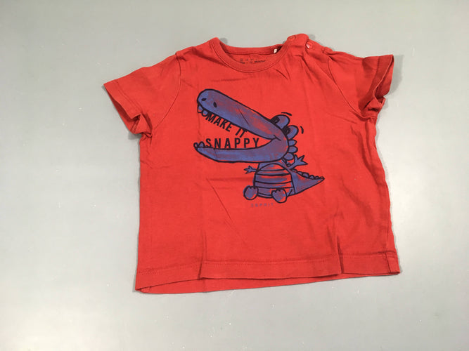T-shirt m.c rouge croco Snappy, moins cher chez Petit Kiwi