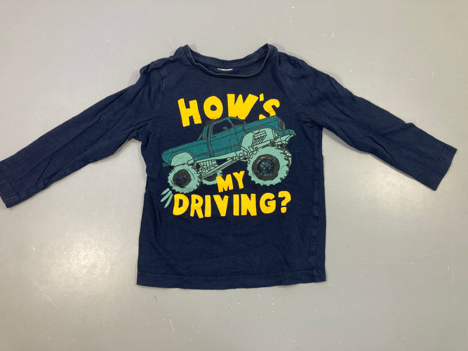 T-shirt m.l bleu foncé How's, moins cher chez Petit Kiwi