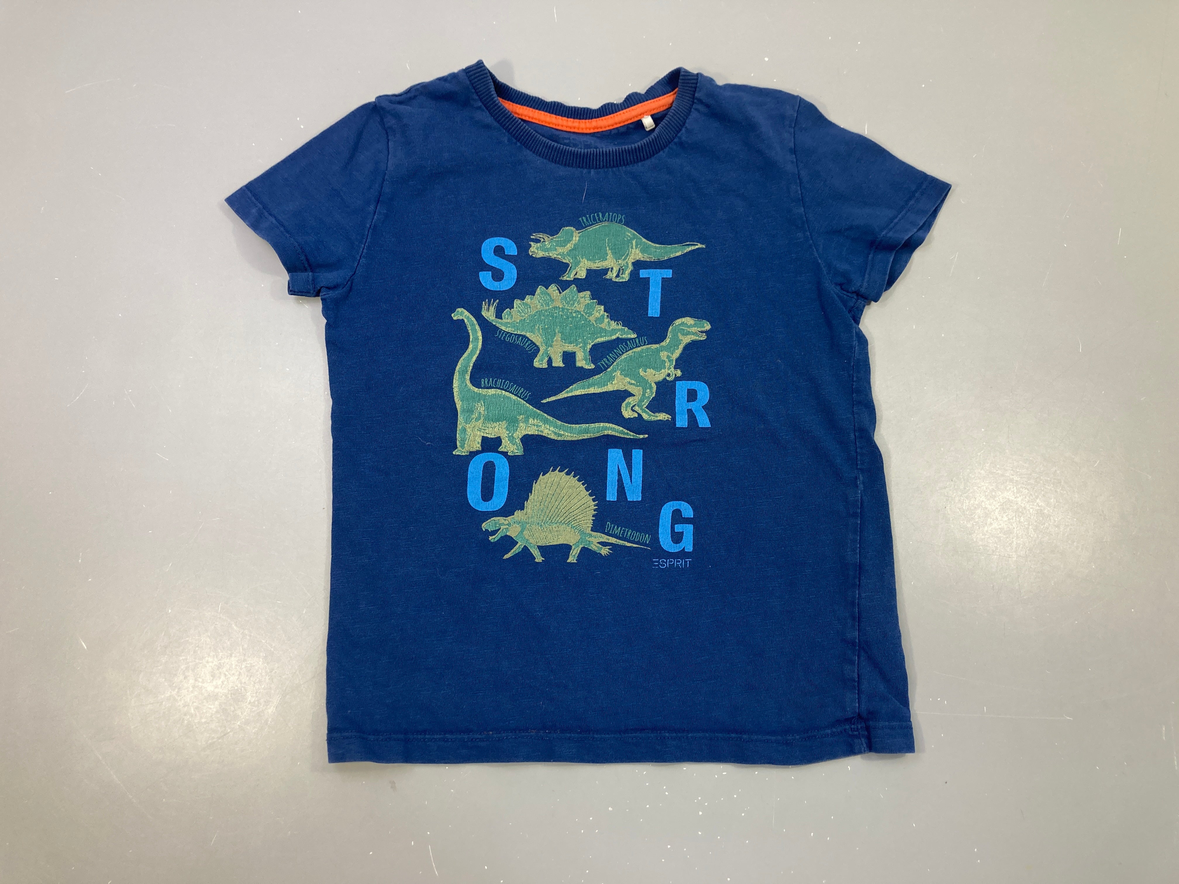 T-shirt m.c bleu foncé flammé Dinos