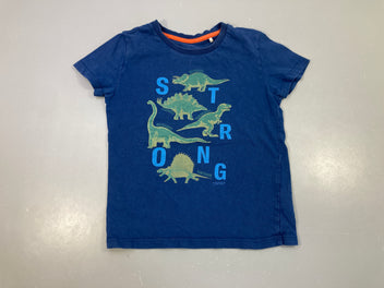 T-shirt m.c bleu foncé flammé Dinos