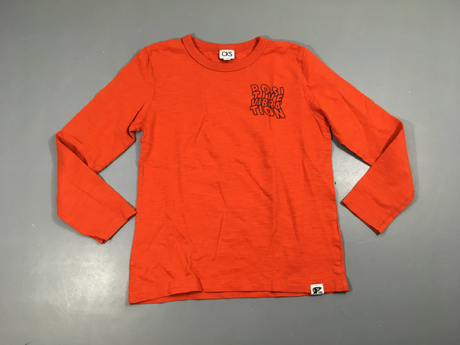 T-shirt m.l orange flammé positive, moins cher chez Petit Kiwi