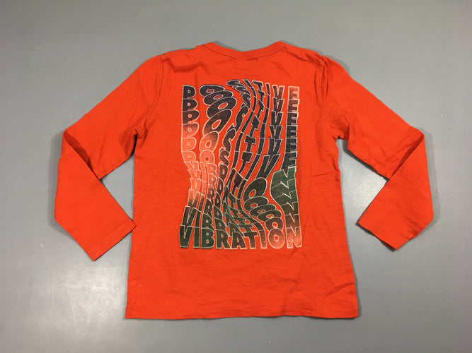 T-shirt m.l orange flammé positive, moins cher chez Petit Kiwi