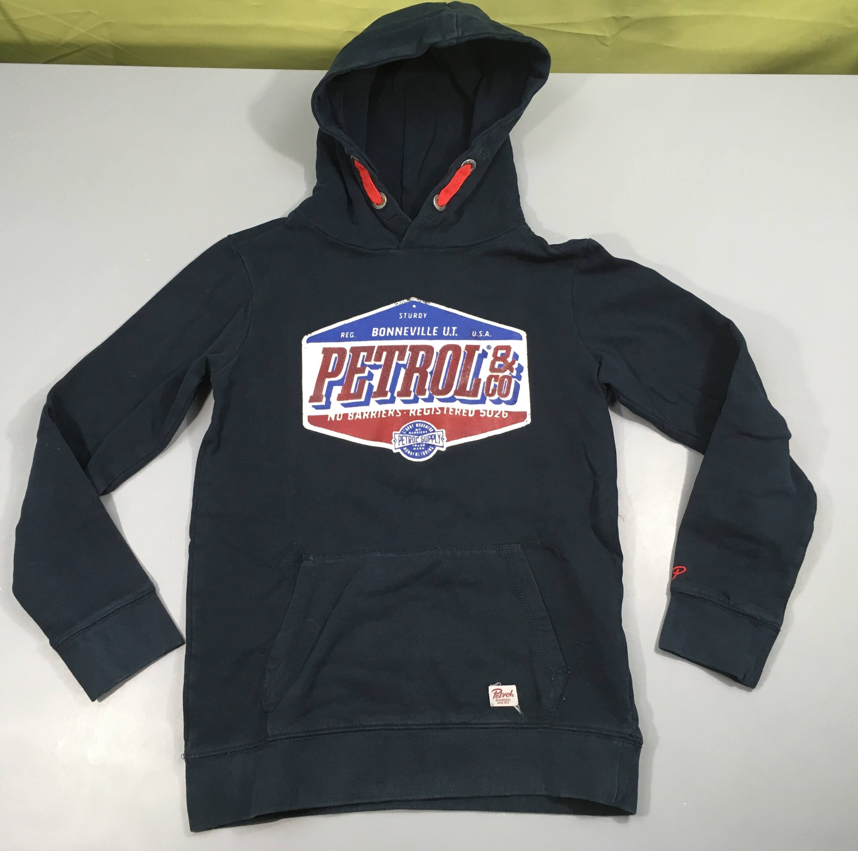 Sweat bleu foncé Petrol&co à capuche