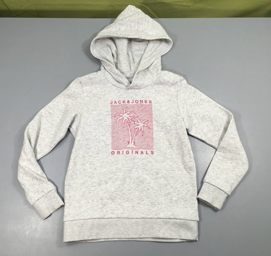 Sweat gris flammé palmiers lignes à capuche, moins cher chez Petit Kiwi