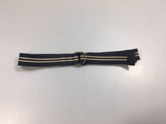 Ceinture textile bleu rayé blanc, moins cher chez Petit Kiwi