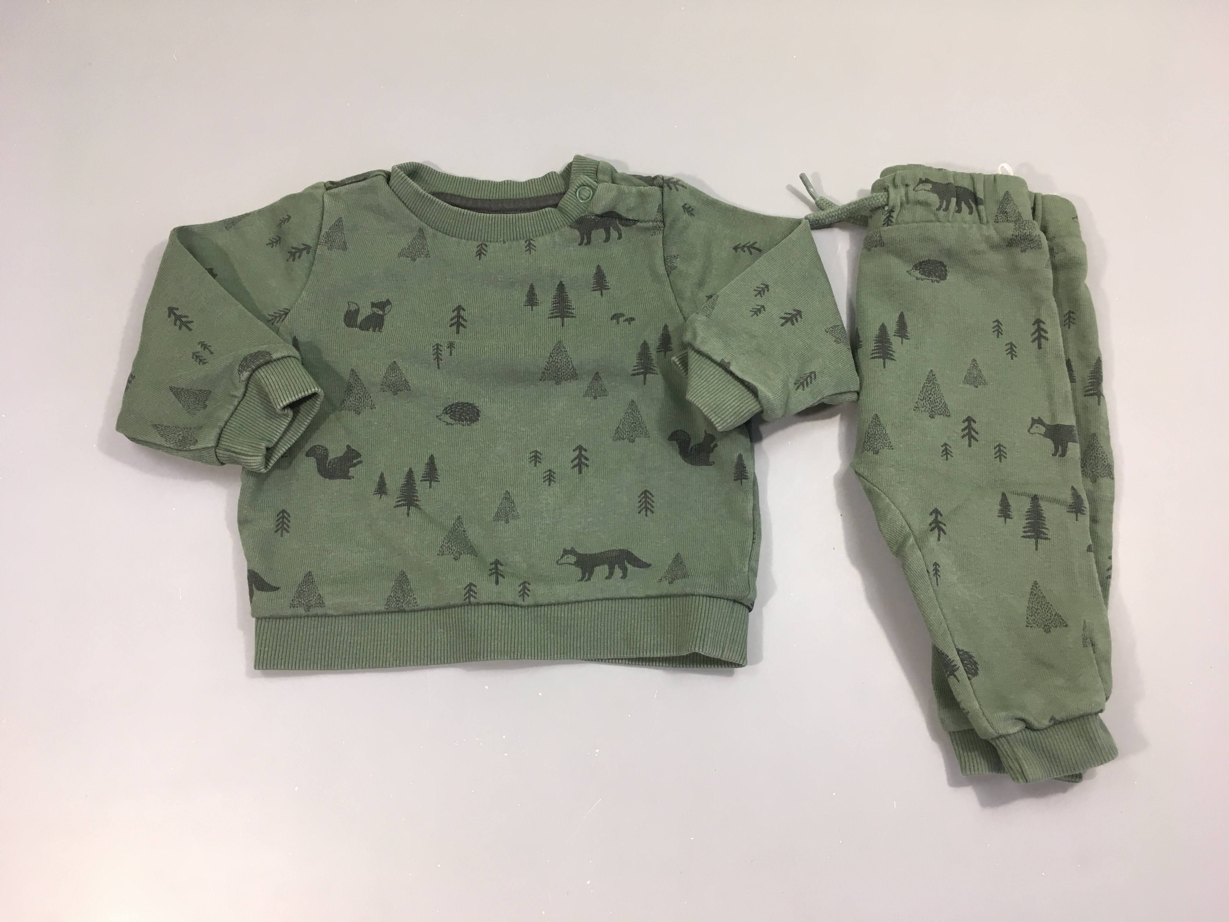 Ensemble Training vert chiné foret