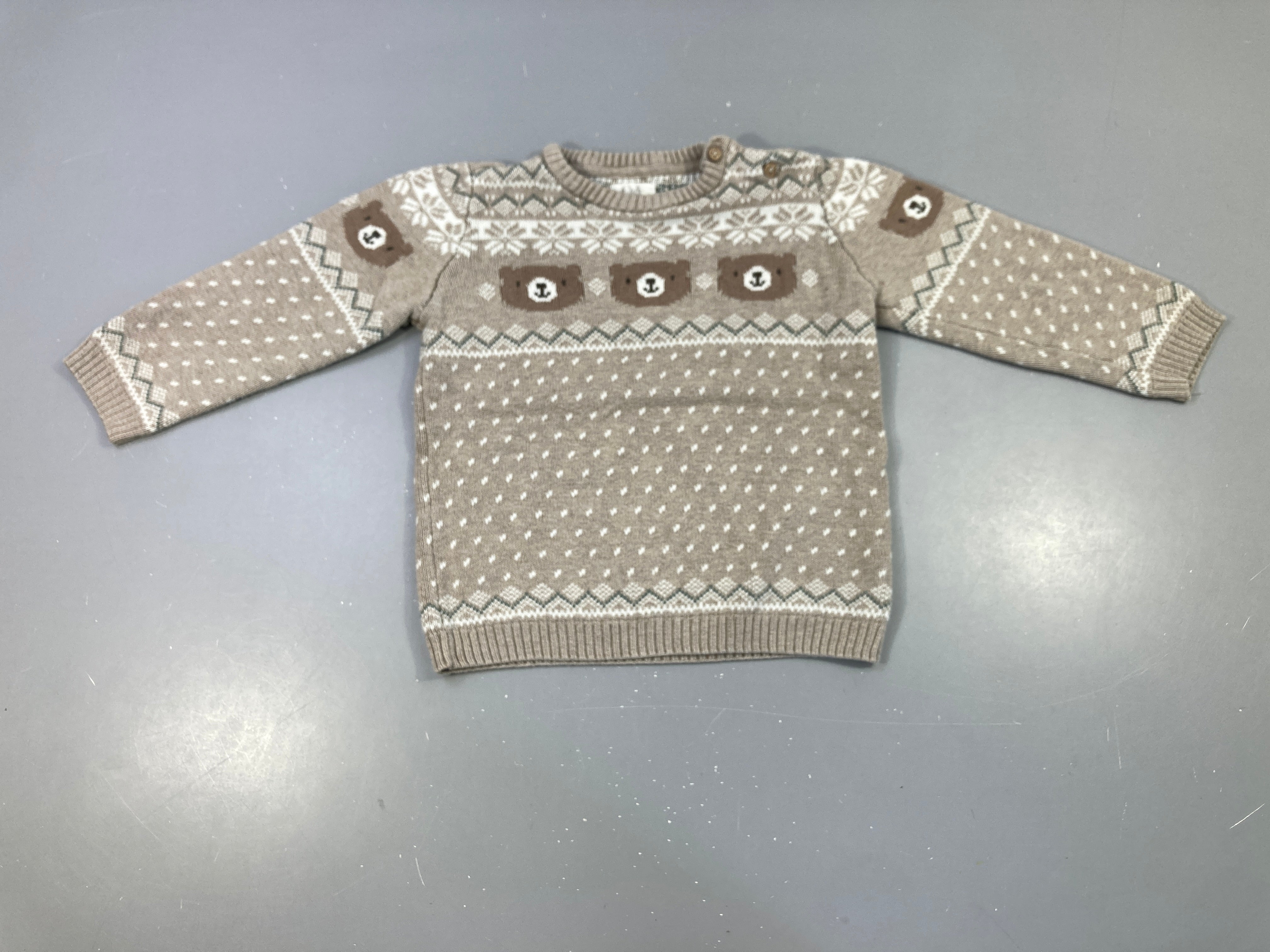 Pull beige-taupe ours