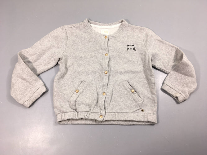 Sweat à pressions gris chat Bouloché-Des petits hauts, moins cher chez Petit Kiwi