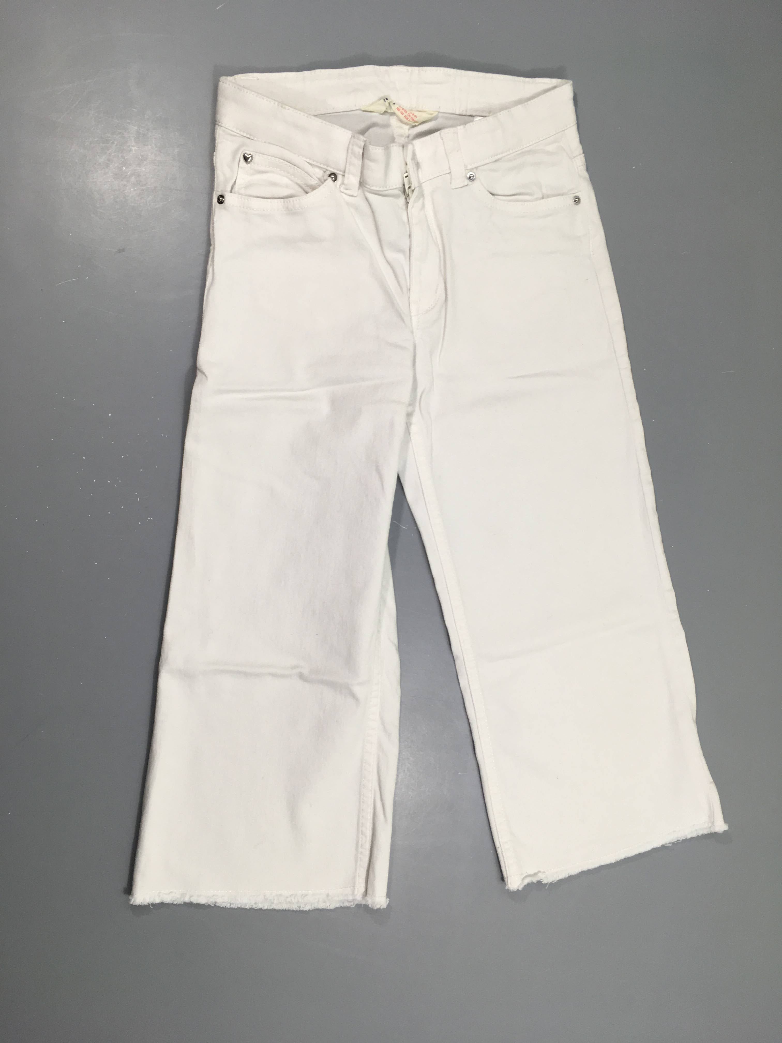 Pantalon blanc culotte