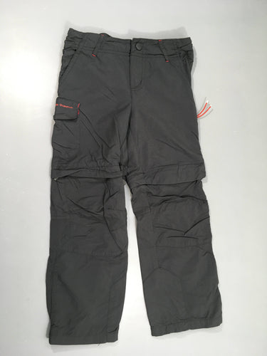 Pantalon de randonnée gris foncé modulable en short, moins cher chez Petit Kiwi