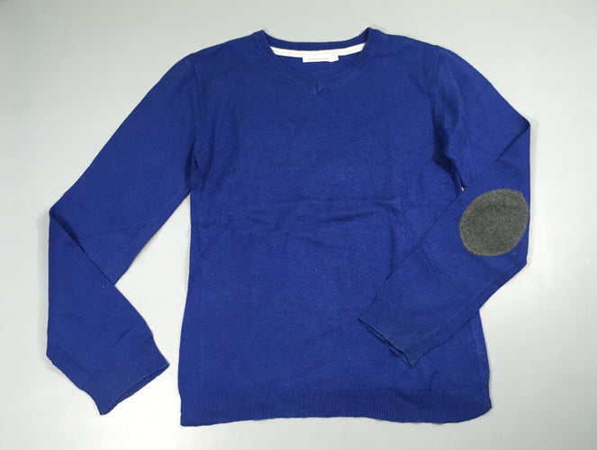 Pull bleu col V, moins cher chez Petit Kiwi