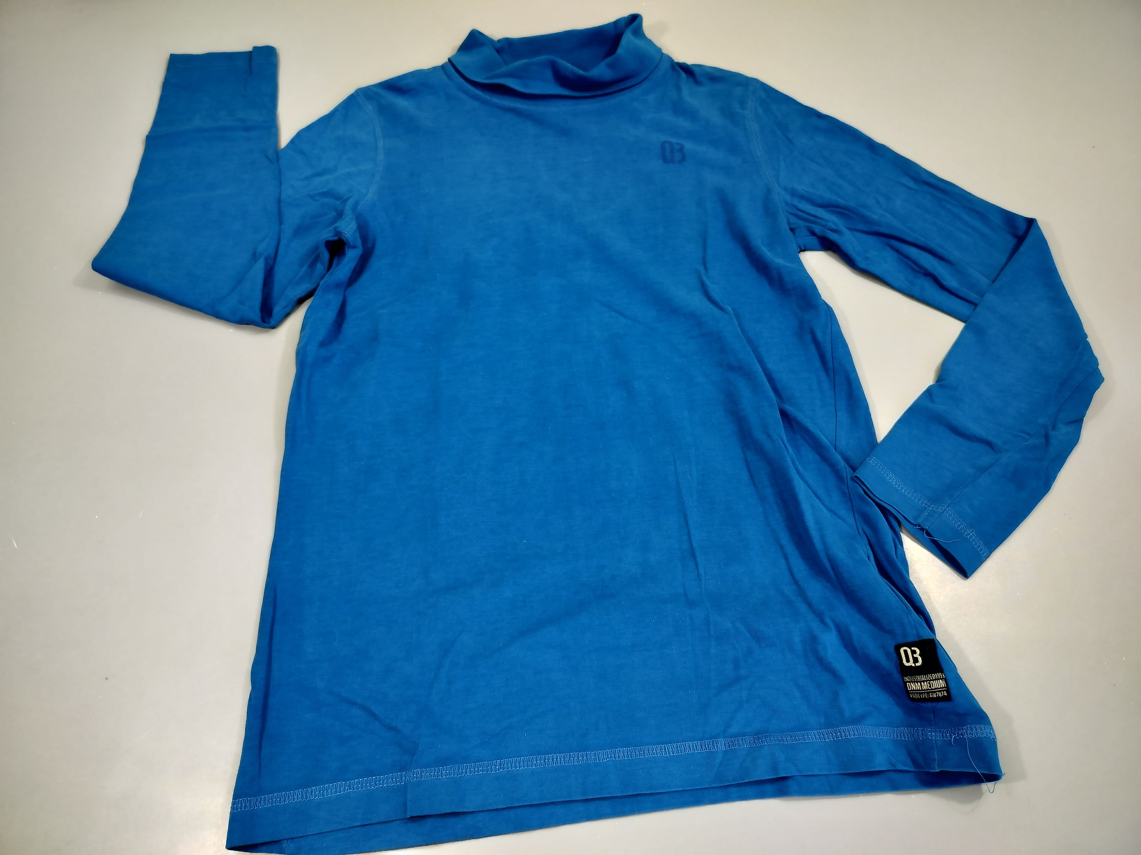 T-shirt m.l col roulé bleu