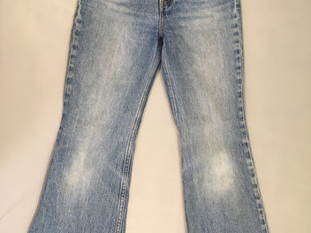 Jeans 70s High Flare, taille 24, genoux tachés