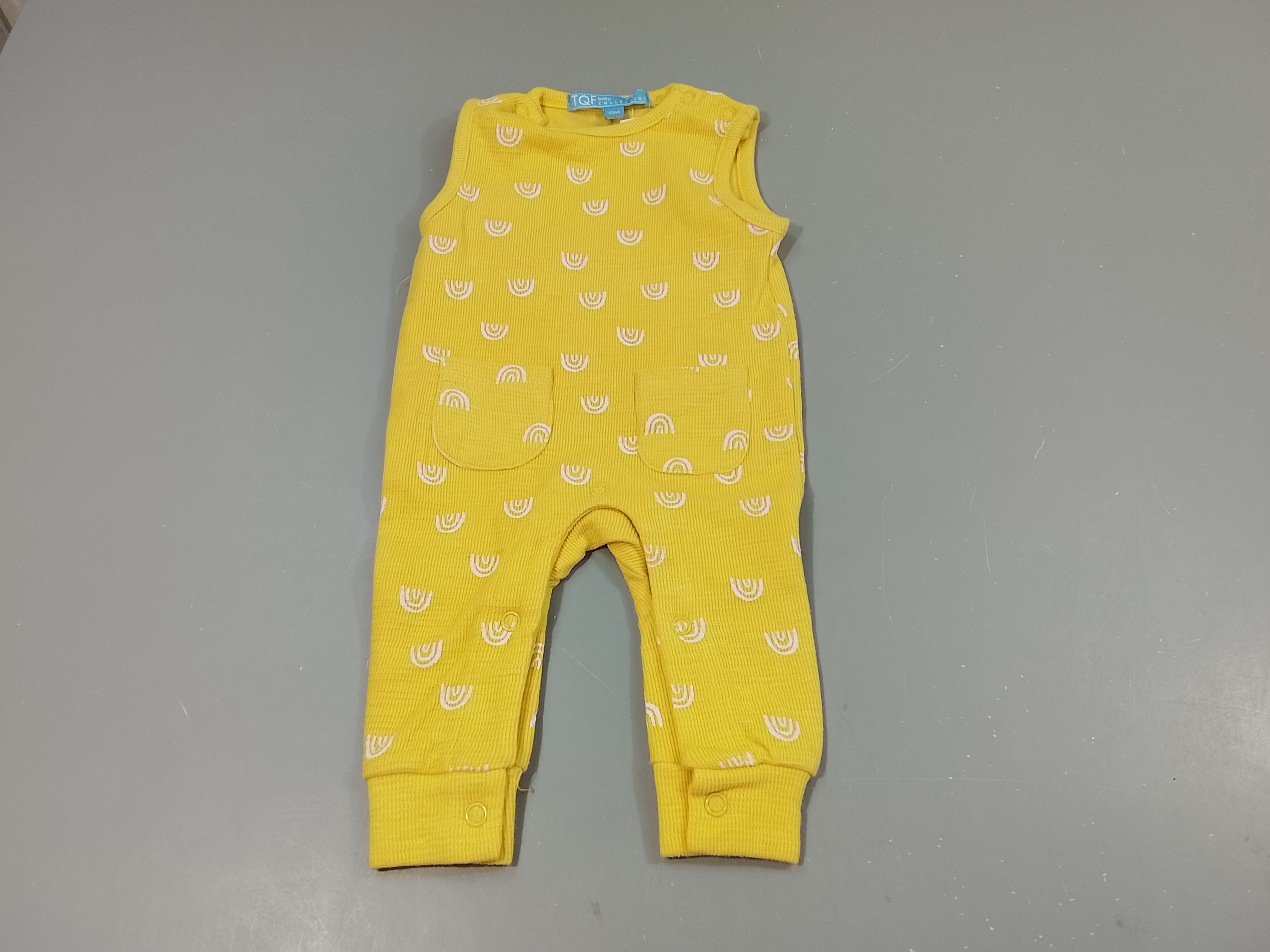 Combinaison s.m jaune arcs-en- ciel blancs