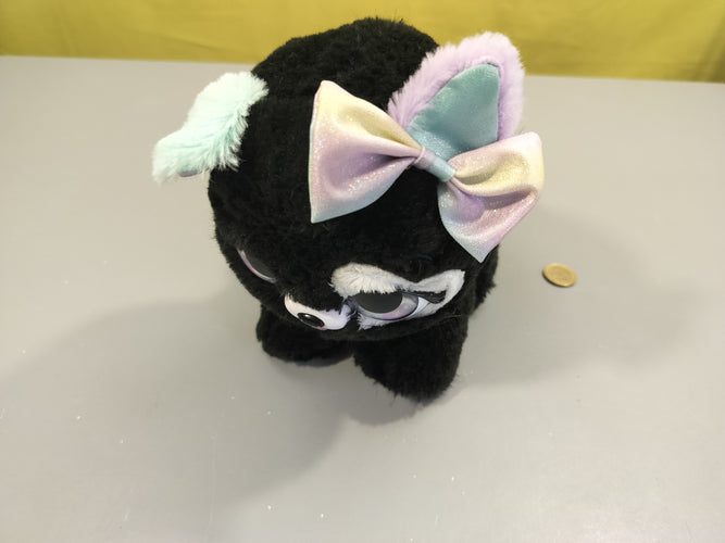 Peluche chiot interactif  noir, moins cher chez Petit Kiwi