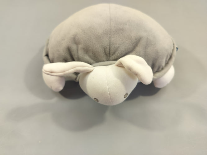 Bouillote lapin  gris/blanc avec coussin chauffant au micro-ondes, rempli de graines de colza et de lavande, moins cher chez Petit Kiwi