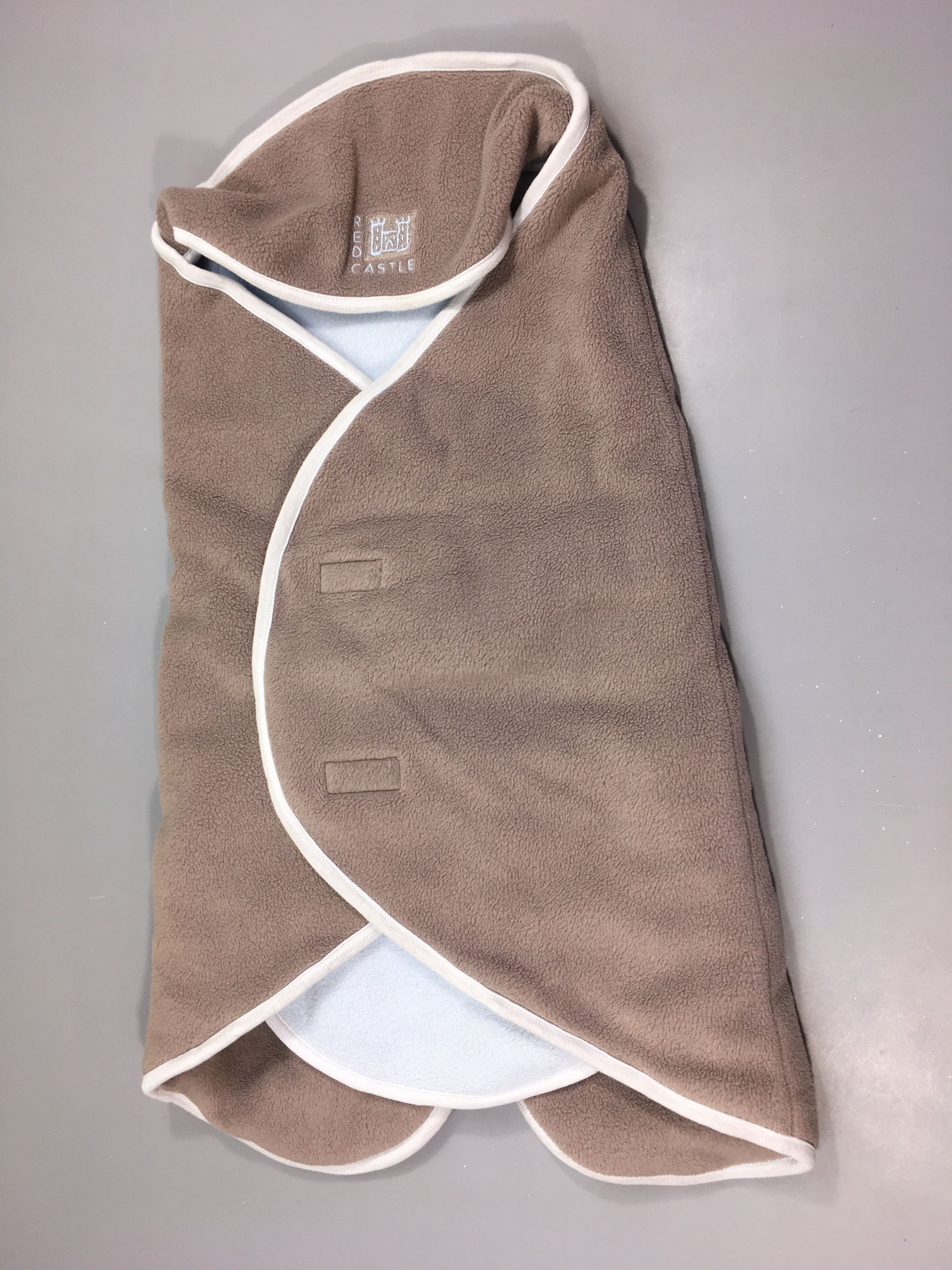 BabyNomade polar brun/bleu, couverture enveloppante nid d'ange