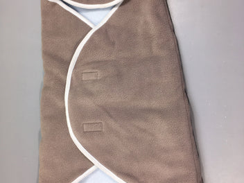 BabyNomade polar brun/bleu, couverture enveloppante nid d'ange