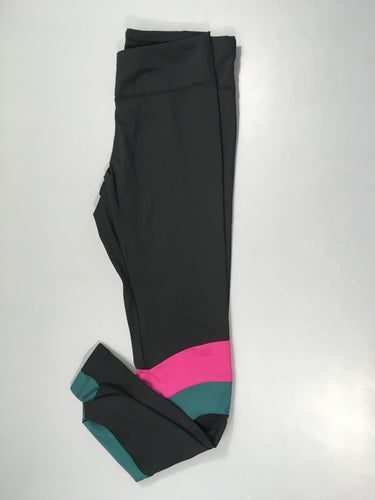 Legging de sport noir rose-vert, moins cher chez Petit Kiwi