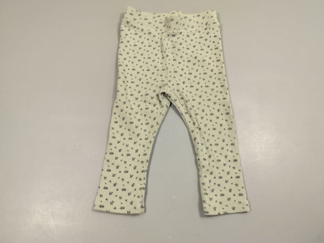 Legging vert  clair texturé motifs feuilles, moins cher chez Petit Kiwi