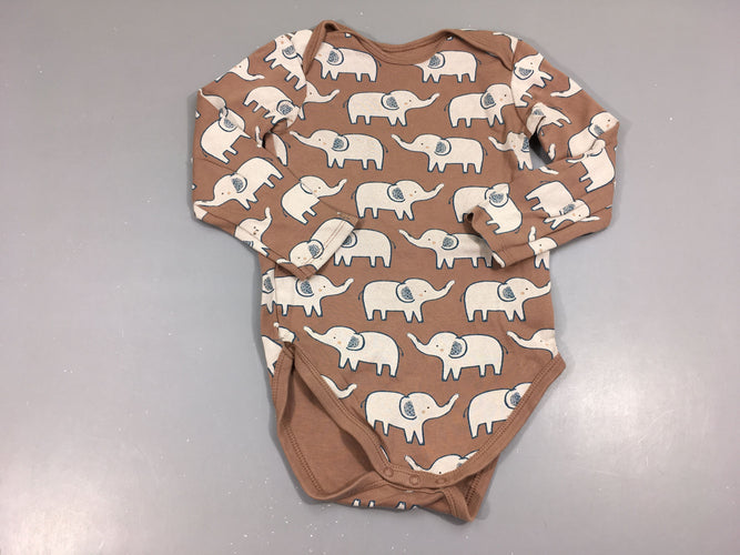 Body m.l brun éléphants, moins cher chez Petit Kiwi