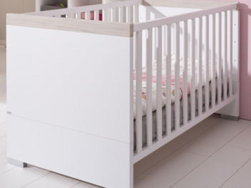 Lit évolutif Paidi Kira Nautik + sommier à lattes + matelas 70X140 - Traces d'usure au niveau des barreaux du lit