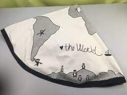 Tapis de jeu/sac de rangement rond carte du monde, quelques petites taches