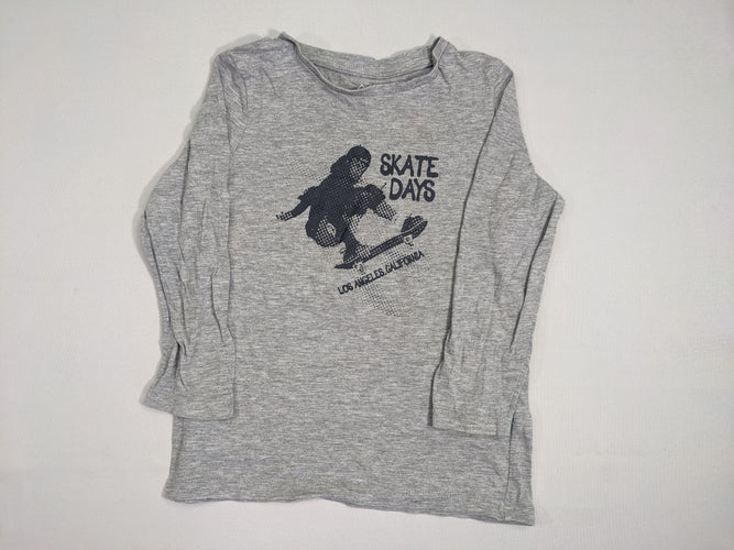 T-shirt m.l gris Skate days, moins cher chez Petit Kiwi