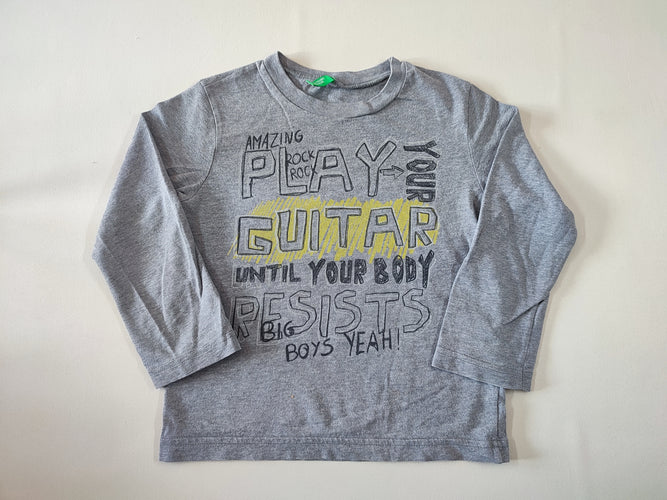 T-shirt m.l gris "Amazing play your guitar...", moins cher chez Petit Kiwi